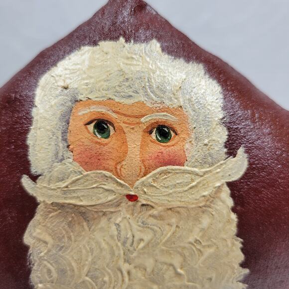 VINTAGE Santa Claus Plush 3" Red Hand Made Stuffed Christmas Decor Signed 1994 - Picture 5 of 12